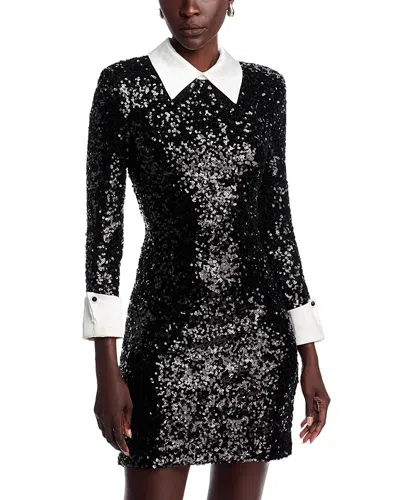 ELIZA J COLLARED SEQUIN DRESS