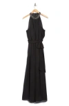 Eliza J Crystal Embellished Sleeveless Wide Leg Jumpsuit In Black