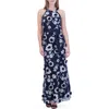 Eliza J Embroidered Maxi Dress In Navy
