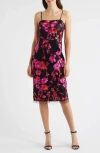 Eliza J Embroidered Mesh Dress