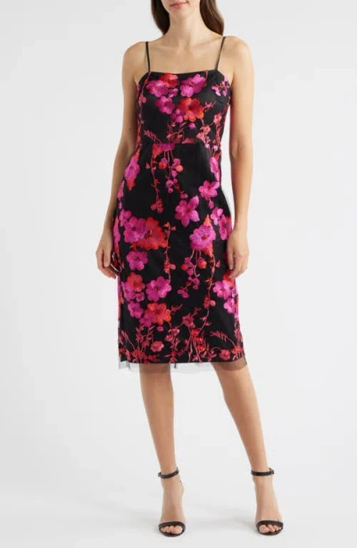 Eliza J Embroidered Mesh Dress