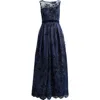 Eliza J Embroidered Sequin Ballgown In Blue