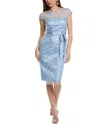 Eliza J Embroidered Sheath Dress In Blue