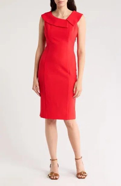 Eliza J Envelope Collar Sleeveless Sheath Dress