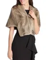 Eliza J Faux Fur Capelet In Grey