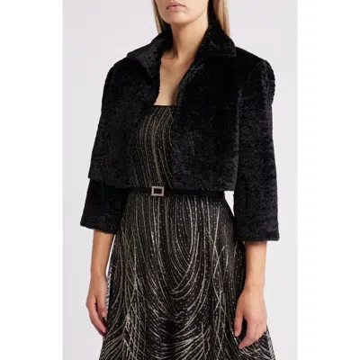 Eliza J Women's Faux-fur Bolero In Black