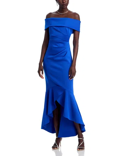 Eliza J Fishtail Gown In Cobalt
