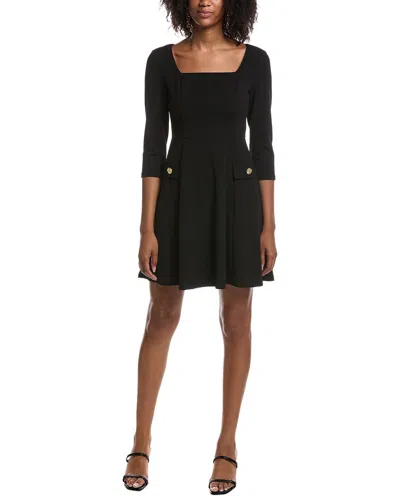 Eliza J Fit & Flare Dress In Black