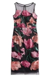 Eliza J Floral Embroidered Cocktail Dress In Multi