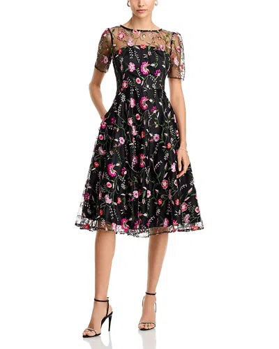 ELIZA J FLORAL EMBROIDERED DRESS