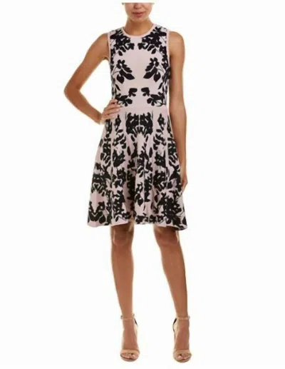 Eliza J Floral Fit & Flare Knit Sleeveless Mini Dress In Pink