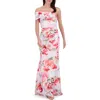 Eliza J Floral Off The Shoulder Mermaid Gown In Blush