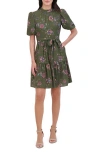 ELIZA J ELIZA J FLORAL PRINT PUFF SLEEVE DRESS