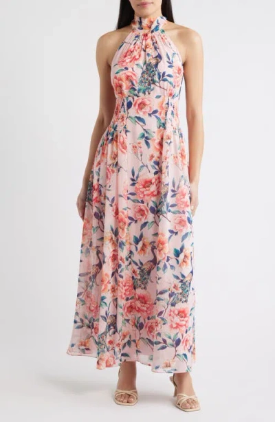 Eliza J Floral Print Sleeveless Maxi Dress In Multi