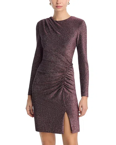 Eliza J Glitter Knit Dress In Brown