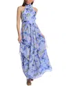Eliza J Halter Maxi Dress In Blue