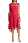 Eliza J Lace Asymmetric Cocktail Dress