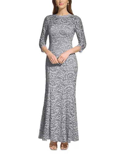 Eliza J Lace Gown In Steel