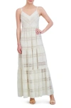 Eliza J Petite V-neck Sleeveless Lace Maxi Dress In Multi