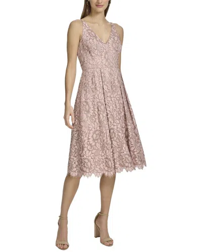 Eliza J Lace Midi Dress In Pink