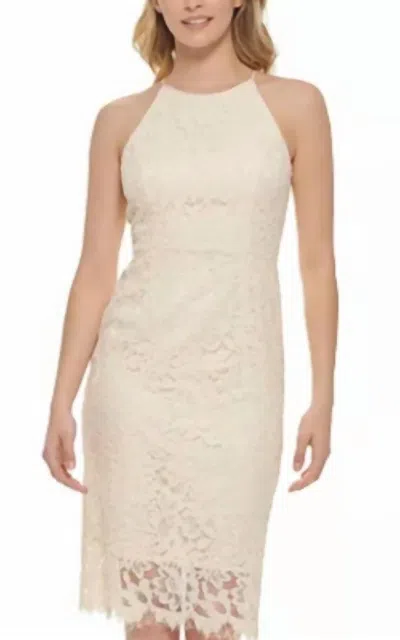 Eliza J Lace Sheath Dress In Ivory In Neutral