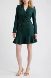 Eliza J Long Sleeve Blazer Dress In Green