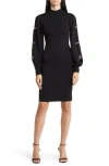 Eliza J Long Sleeve Sweater Dress In Black