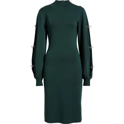 Eliza J Long Sleeve Sweater Dress In Green