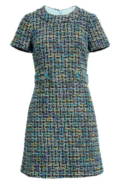 Eliza J Metallic Tweed Dress In Multi