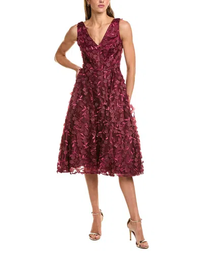 Eliza J Midi Dress In Burgundy