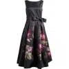 Eliza J Mikado Flare Gown In Black