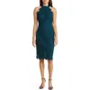ELIZA J ELIZA J MOCK NECK LACE SHEATH DRESS