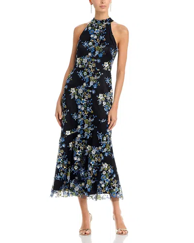 Eliza J Mock Neck Midi Dress In Multi