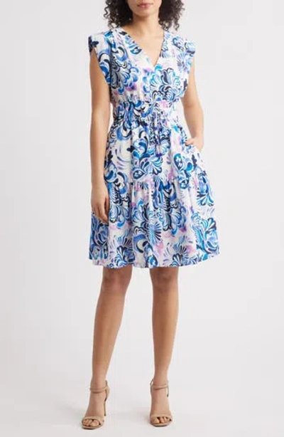 Eliza J Obi Floral Dress In Multi