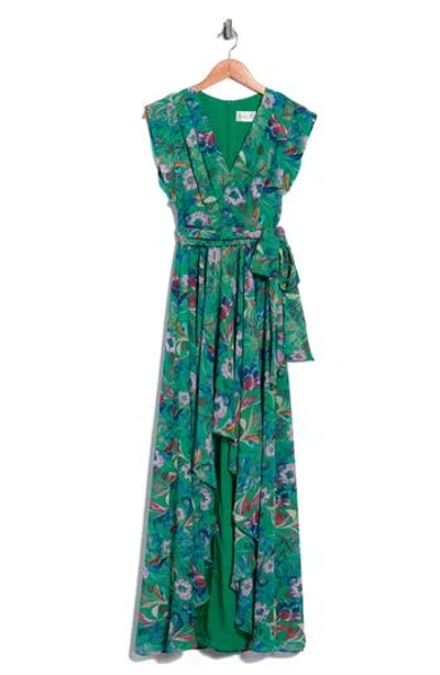 Eliza J Obi High-low Maxi Dress In Green