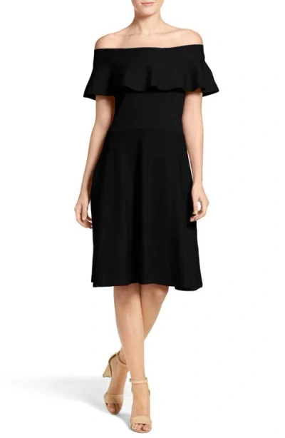 Eliza J Off The Shoulder Dress In Black