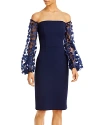 Eliza J Off-the-shoulder Dress In Navy