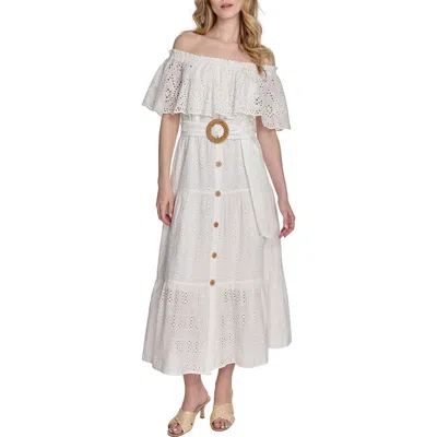 Eliza J Off The Shoulder Midi Dress