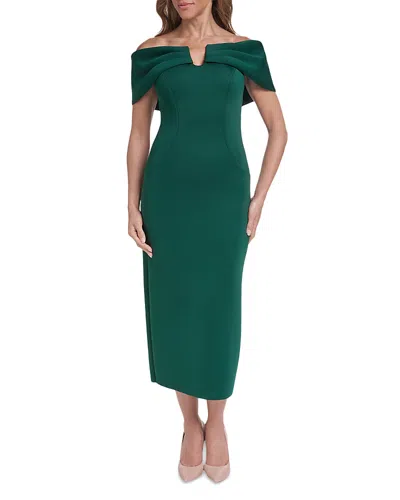 Eliza J Off The Shoulder Cocktail Dress In Green