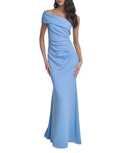 Eliza J One Shoulder Dress In Blue