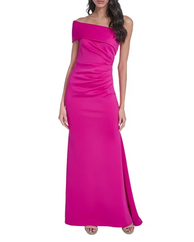 Eliza J One Shoulder Dress In Purple