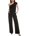 Eliza J One-shoulder Jumpsuit In Black