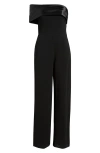 Eliza J One-shoulder Jumpsuit In Black