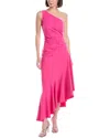 Eliza J One Shoulder Solid Maxi Dress