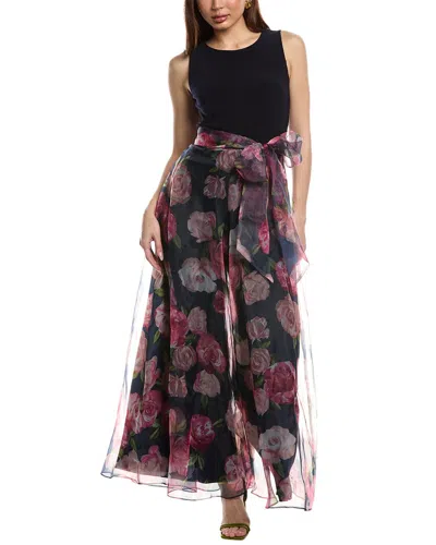 Eliza J Organza Jumpsuit In Black