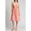 Eliza J Overlay Sleeveless V-neck Dress