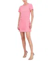 Eliza J Braid Detail Tweed Dress In Med Pink