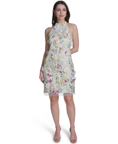 Eliza J Petite Sleeveless Mock Neck Cocktail Dress In Multi