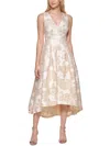 ELIZA J PETITES WOMENS METALLIC SHEATH DRESS
