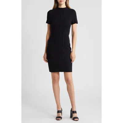 Eliza J Pintuck Fitted Sheath Dress In Black